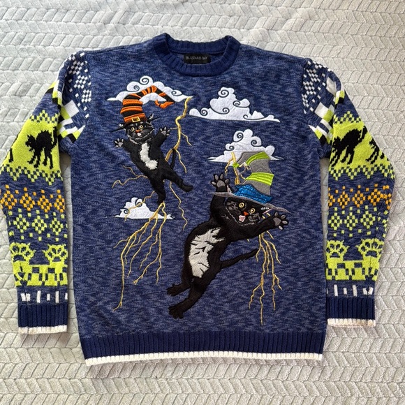 Blizzard Bay Other - Blizzard Bay Blue Sweater Halloween Cat Design